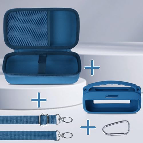 Lebakort Storage Case Kits Compatible with Bose SoundLink Flex 2nd Gen/Bose SoundLink Flex Portable Speaker (Blue Dusk Silicone Cover + Hard Case) - Image 2