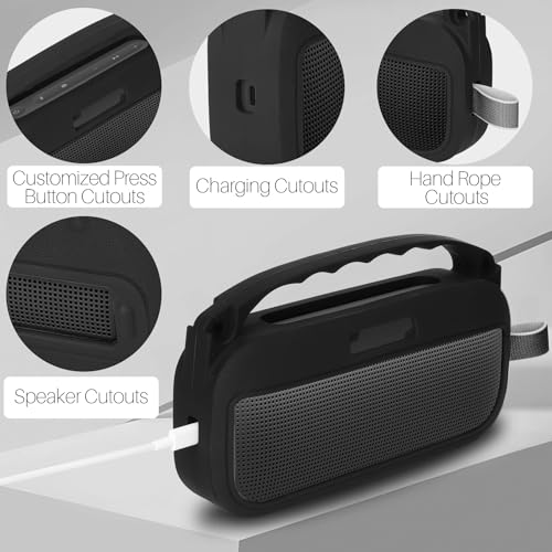 Lebakort Storage Case Kits Compatible with Bose SoundLink Flex 2nd Gen/Bose SoundLink Flex Portable Speaker (Blue Dusk Silicone Cover + Hard Case) - Image 4