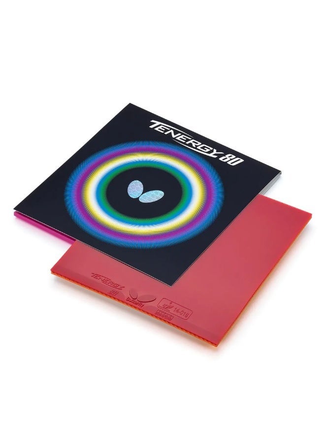 Butterfly Tenergy 80 Table Tennis Rubber - Red, 1.9mm - Image 2