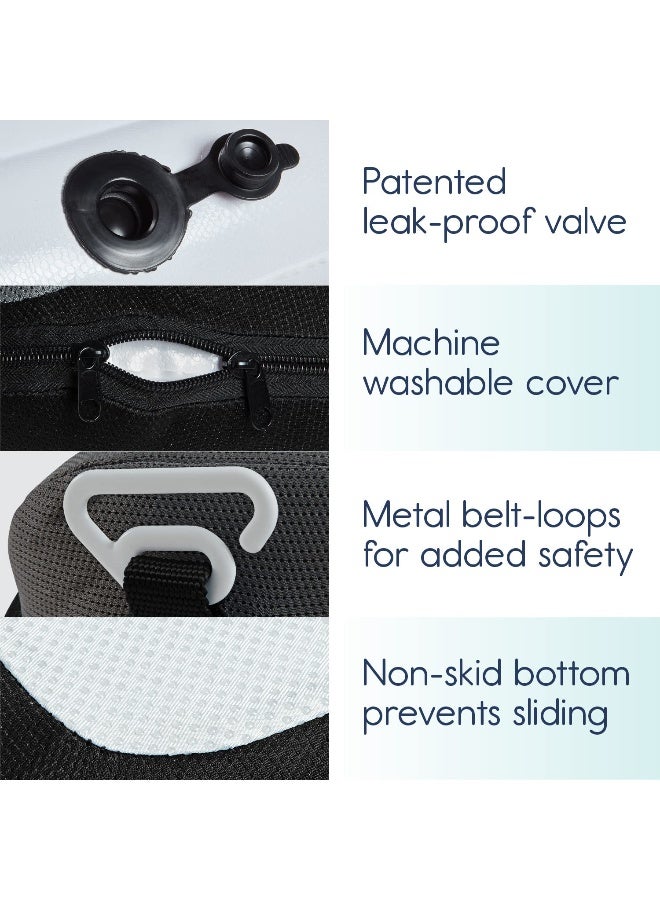 hiccapop مقعد سيارة هكابوب أوبر بوست القابل للنفخ | مقعد معزز ضيق بدون ظهر للسفر | مقعد معزز محمول للأطفال، الصغار، الأطفال | وردي/أسود - Image 5