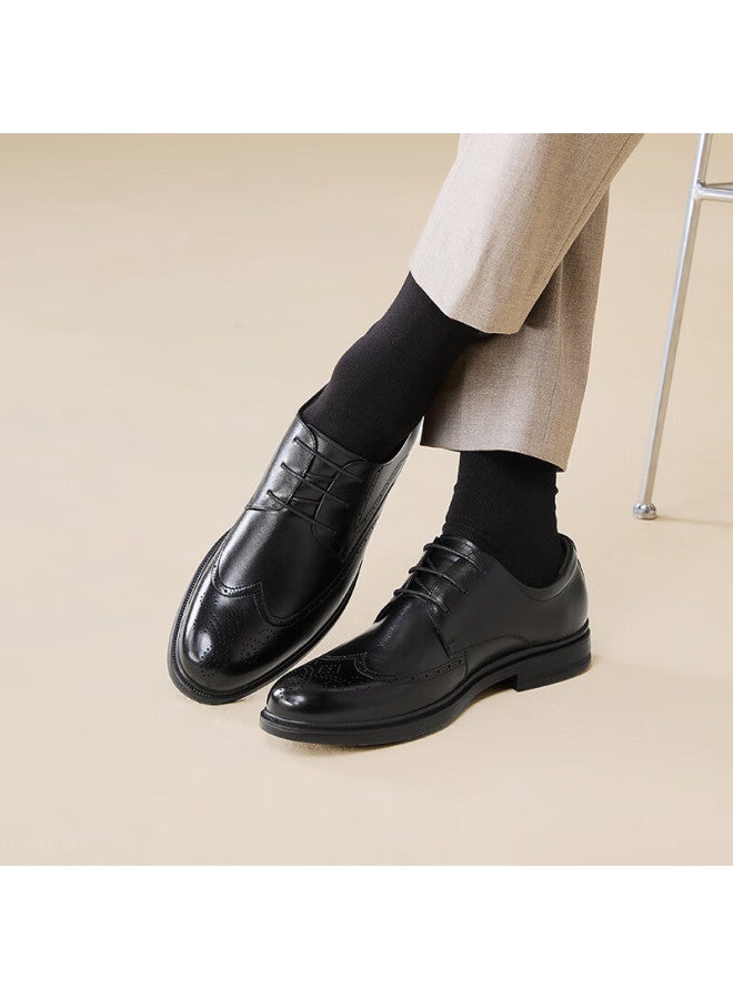 Basto Commuter Business Leather Shoes Comfortable Cowhide Men's Dress Shoes Wedding Shoes 25002am5 Black Size 42 - Image 2