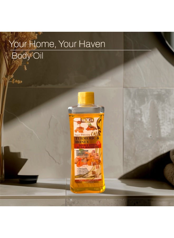 MIXIA Turmeric & Honey Oil Shower Bath – Extra Whitening Body Corrector, 250ml - Image 1
