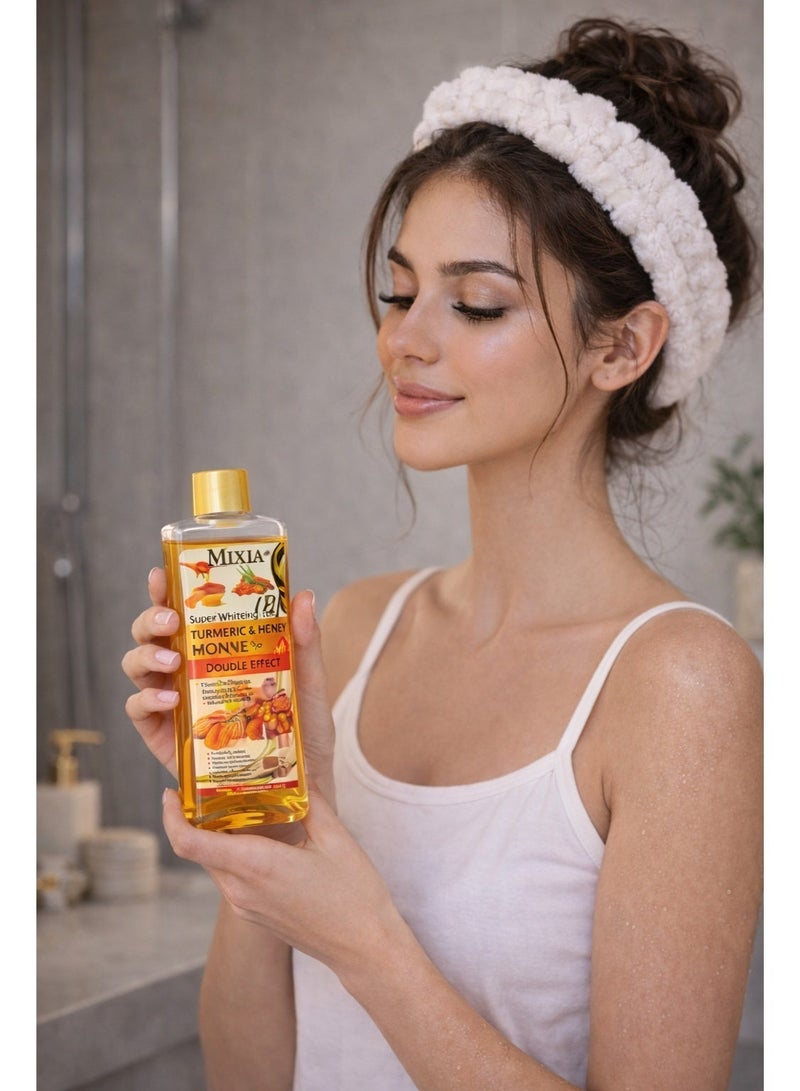 MIXIA Turmeric & Honey Oil Shower Bath – Extra Whitening Body Corrector, 250ml - Image 1