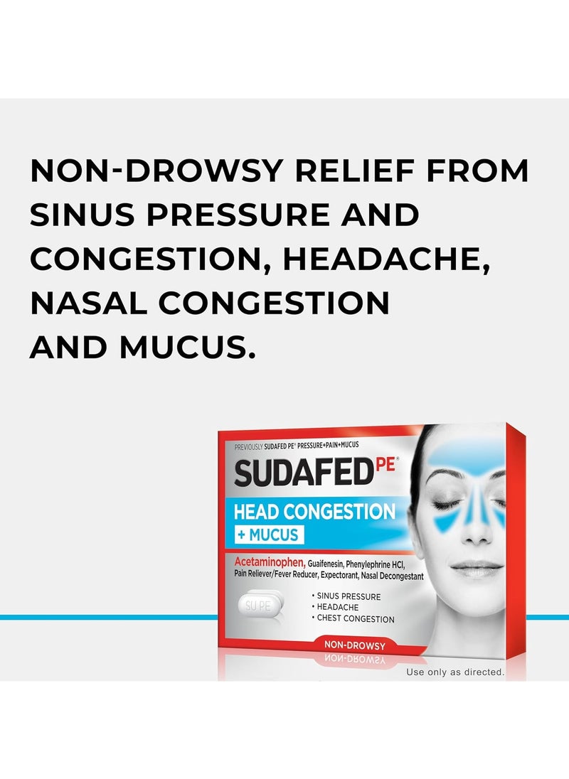 Sudafed Sinus Pressure & Nasal Congestion Mucus Relief 24 Tablets  - Image 2