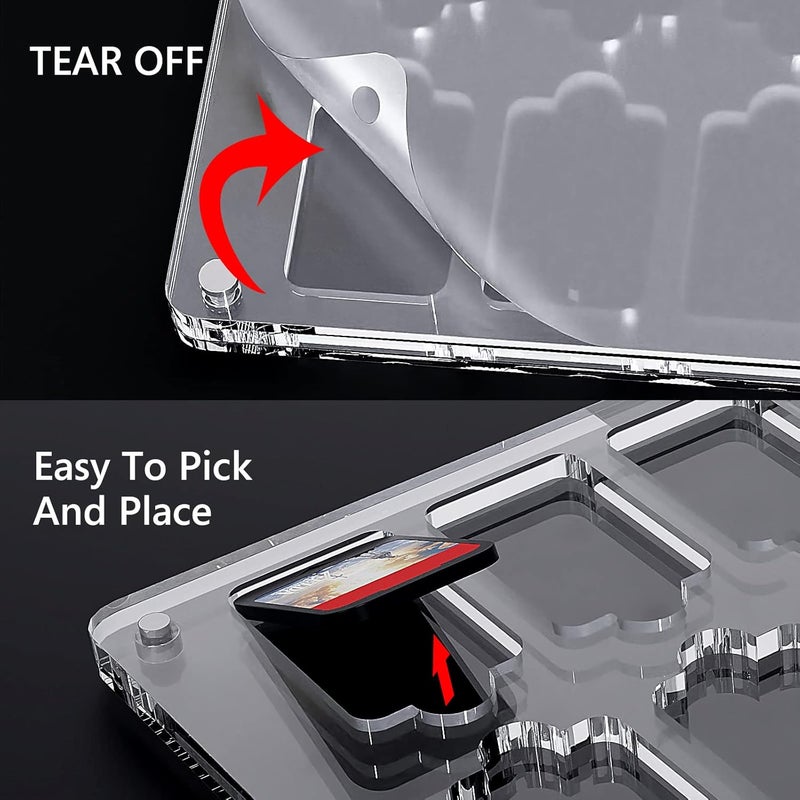 Geekria Game Card Case Compatible Nintendo Switch 27 Cartridge Slots Holder Protective Shockproof Display Cabinet Game Card Case Transparent Acrylic Game Storage Box Compatible Switch NS NX - Image 5
