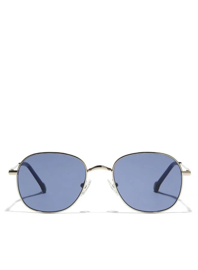 30Sundays BOUND Men Blue Sunglasses - Frame Material: Metal - Lens Color: Blue- Frame Color: Silver - Full Rim