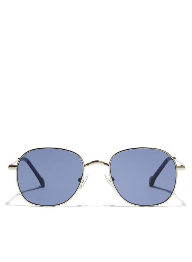 30 سندايز نظارة شمسية رجالي زرقاء من باوند بإطار معدني فضي وعدسات زرقاء بإطار كامل - Image 1