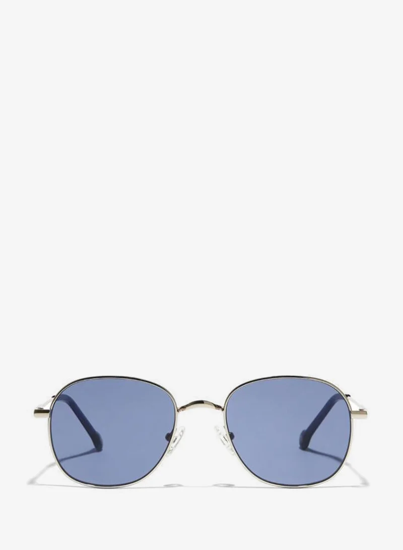 30Sundays BOUND Men Blue Sunglasses - Frame Material: Metal - Lens Color: Blue- Frame Color: Silver - Full Rim