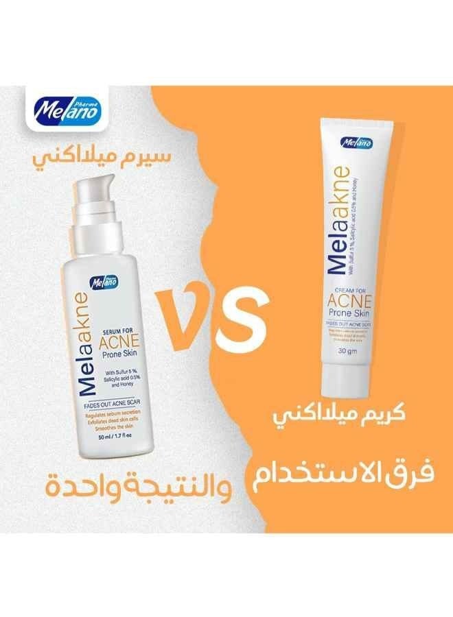 Melano Pharma Melaakne Serum for Acne Prone Skin 50 ml + Skin cream for acne treatment 30g - Image 2