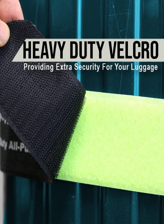 Boxer 4 Pack Velcro Luggage Straps for Travel, Heavy Duty Velcro, Easy to Use and Adjust - TSA Approved (Red - Neon Gren) - Image 4