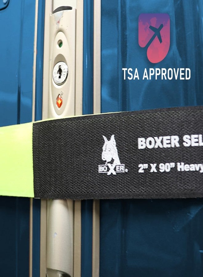 Boxer 4 Pack Velcro Luggage Straps for Travel, Heavy Duty Velcro, Easy to Use and Adjust - TSA Approved (Red - Neon Gren) - Image 5