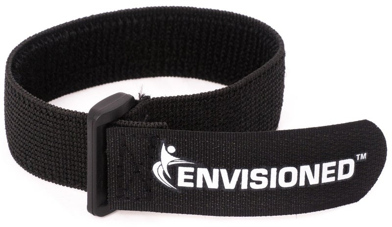 ENVISIONED Elastic Reusable Cinch Straps 1x12 10 Pack Hook and Loop Plus 2 Free Bonus Reusable Cable Ties