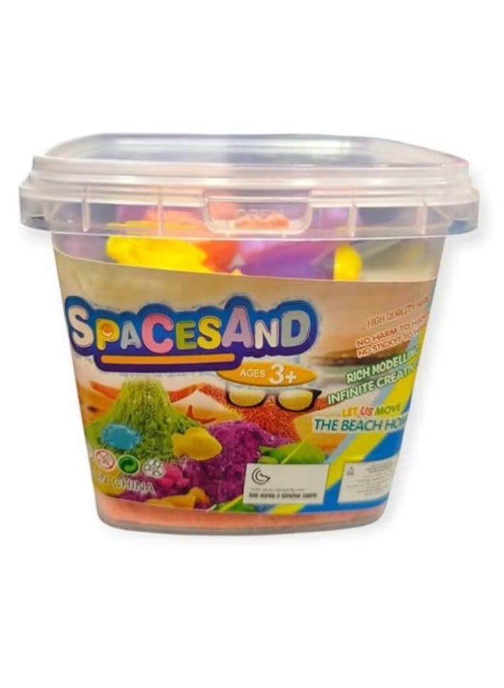 عجينة رائعة وطين سحري مع قالب، مجموعة حسية قابلة لإعادة الاستخدام، ألعاب أنشطة رملية رائعة خالية من الغلوتين، ألعاب داخلية للأطفال من سن 10 إلى 15 عامًا، برتقالي (دلو 750 جرام) - Image 1