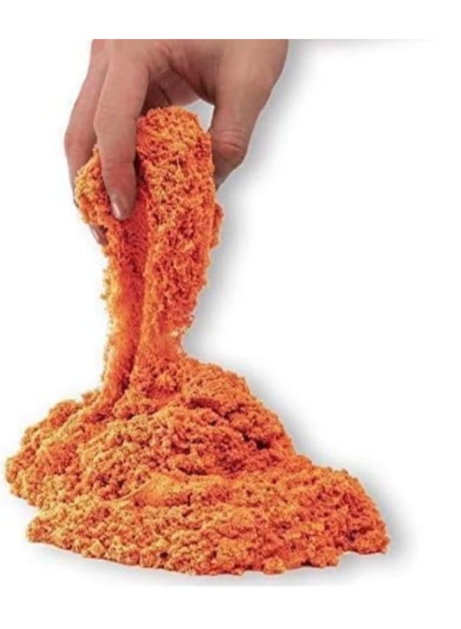 عجينة رائعة وطين سحري مع قالب، مجموعة حسية قابلة لإعادة الاستخدام، ألعاب أنشطة رملية رائعة خالية من الغلوتين، ألعاب داخلية للأطفال من سن 10 إلى 15 عامًا، برتقالي (دلو 750 جرام) - Image 3