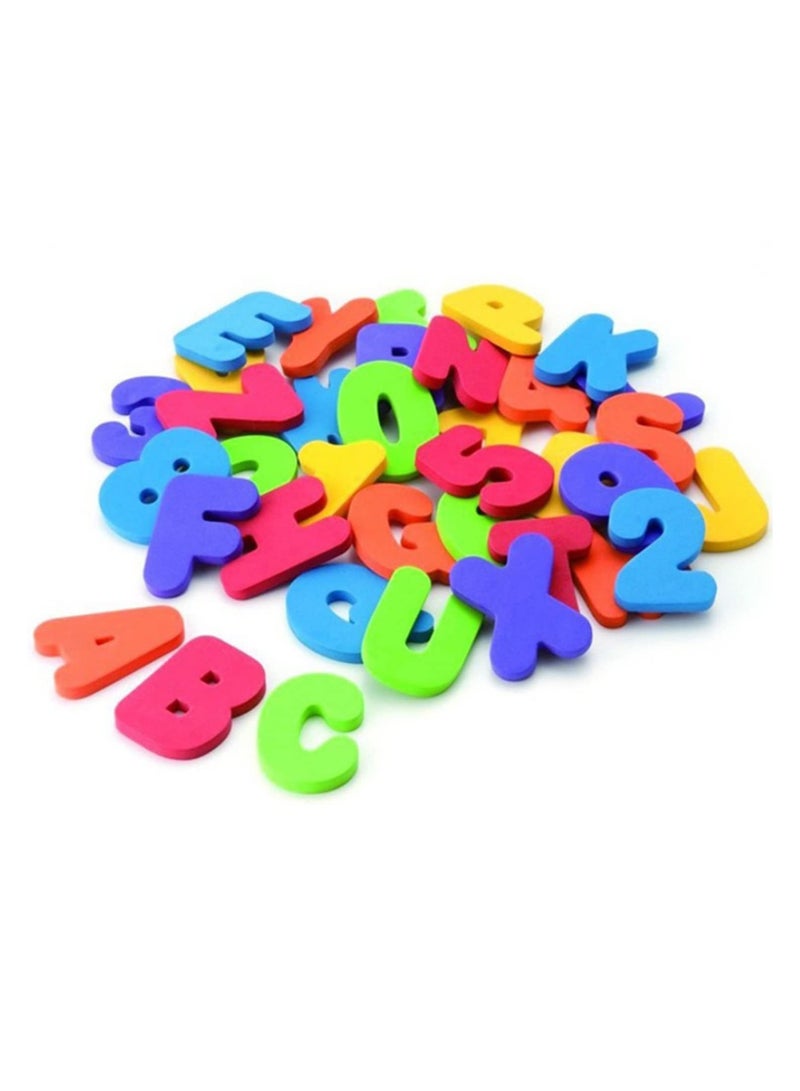 36Pcs Alphabet Number Bath Toys for Kids Soft EVA Foam Baby Bath Toy Set with 26 Letters Early Learning Educational Water Toys 3D Puzzle Bathtub Toys for Toddlers - Image 2