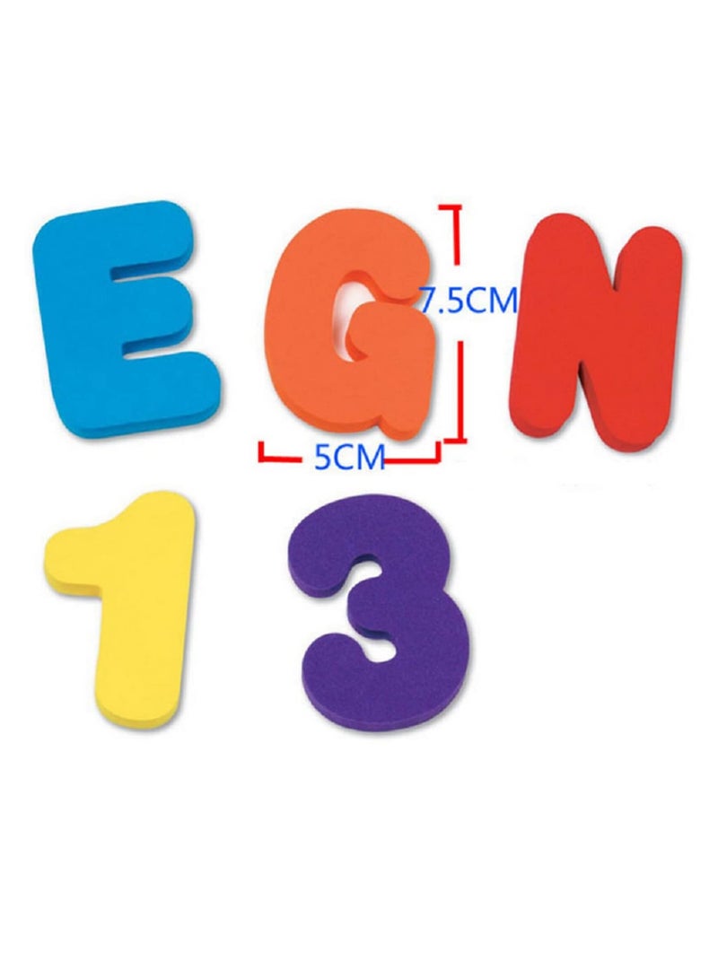 36Pcs Alphabet Number Bath Toys for Kids Soft EVA Foam Baby Bath Toy Set with 26 Letters Early Learning Educational Water Toys 3D Puzzle Bathtub Toys for Toddlers - Image 3