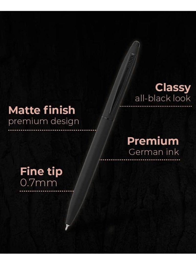 Cello - Signature Carbon Slim Ball Pen Blue Ink - Image 1