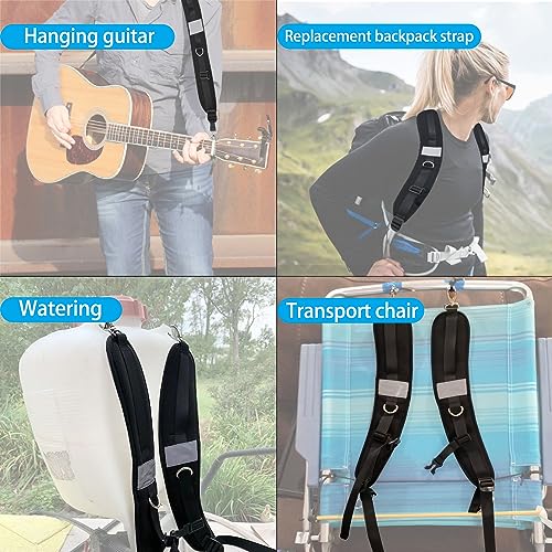 FOLAI Waterproof Replacement Shoulder Strap with Adjustable Belt for Shoulder Bag Backpack Black - Image 3