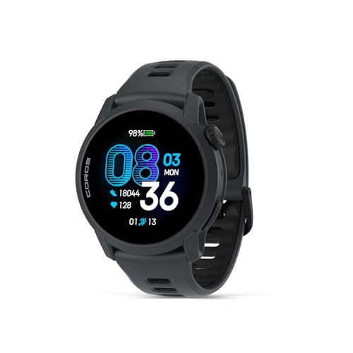 COROS PACE 4 Ultralight Sport GPS Watch, 1.2" AMOLED Touchscreen,19 days of daily use, Voice Features, Advanced Training Tools, GPS, Heart Rate Monitor, Navigation, Run, Bike, and Ski - Black Silicone - Image 1