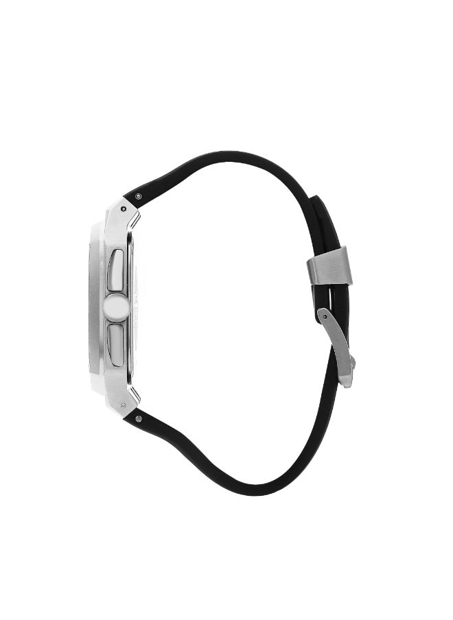 Quantum Men's Chronograph Display Watch With Black Silicone Strap - HNG1033.351  - Image 2