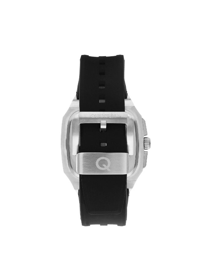 Quantum Men's Chronograph Display Watch With Black Silicone Strap - HNG1033.351  - Image 3