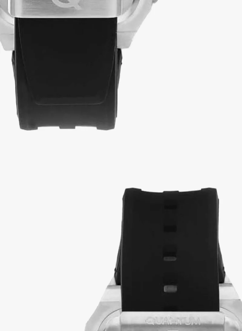 Quantum  QUANTUM Men's Watch, Chronograph Display and Silicone Strap - HNG1033.351, Black for Men | Best Price UAE
