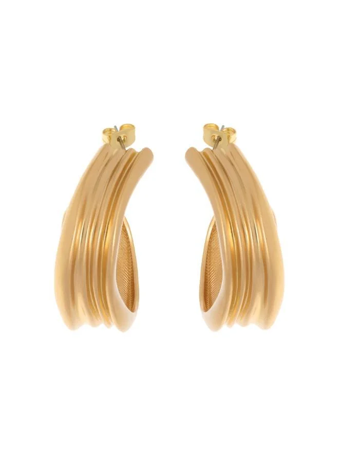 REISS Flavia: Fluid Hoop Earrings