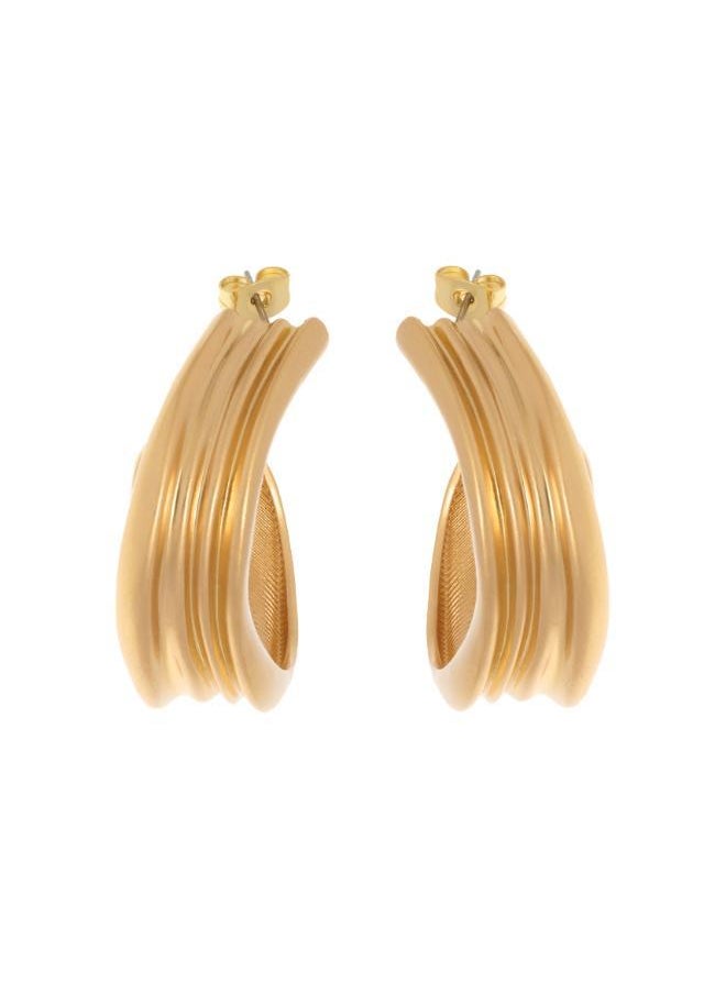 REISS Flavia: Fluid Hoop Earrings  - Image 4