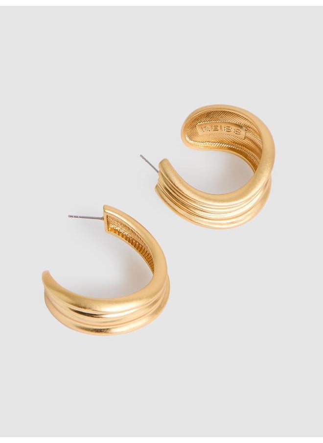 REISS Flavia: Fluid Hoop Earrings  - Image 3