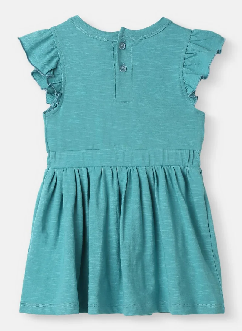 نوتيناتي Girls’ Cotton Frock |Rainbow Sequinned | Comes with Sequinned Bag | 3-24 Months