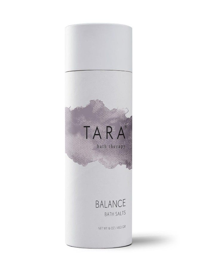 TARA Spa Therapy Balance Bath Salts - Harmonizing Aromatherapy Soak with Vetiver & Ylang Ylang, 100% Pure Essential Oils, 16 oz