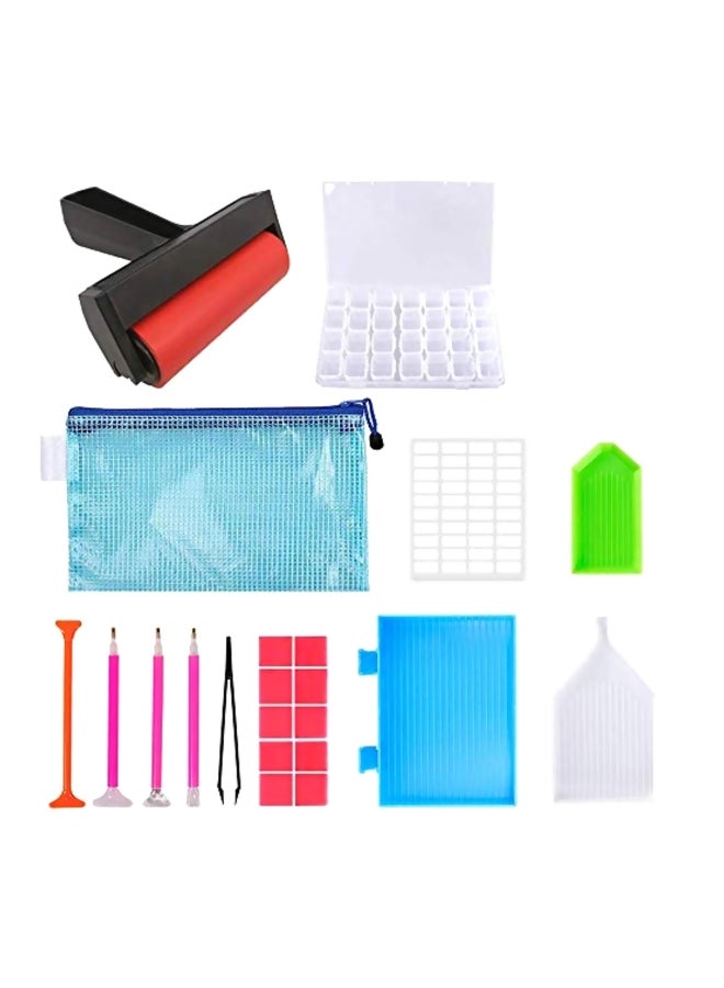 22-Piece 5D Diamond Painting Tools And Accessories Kits White/Blue/Red - Image 1