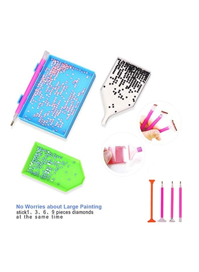 22-Piece 5D Diamond Painting Tools And Accessories Kits White/Blue/Red - Image 4