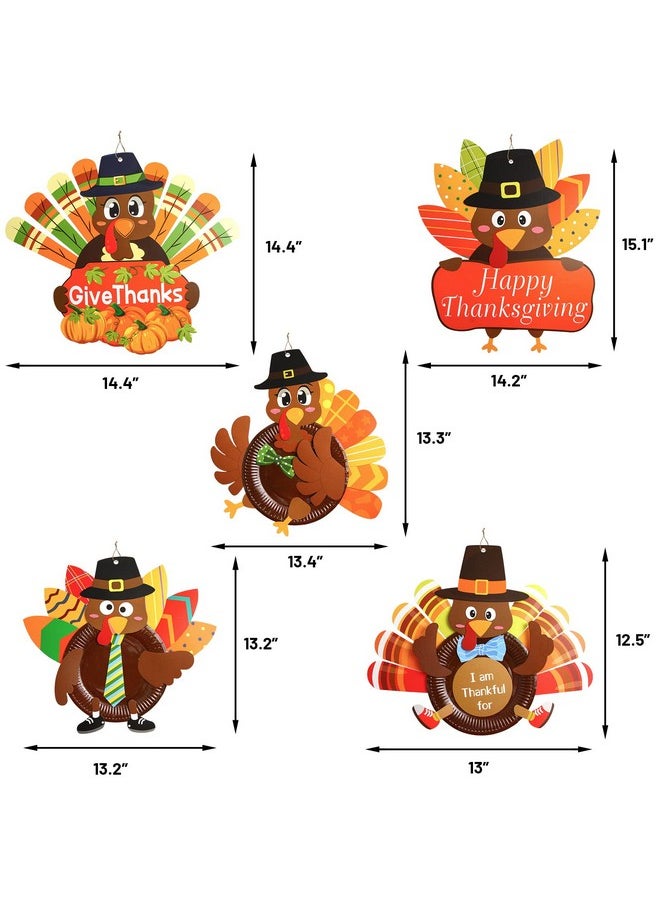 Fancy Land Thanksgiving Turkey Craft Kits Make A Turkey Crafts For Kids Door Hanging Ornament Party Favors Supplies 5 Set  - Image 4