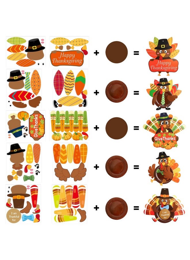 Fancy Land Thanksgiving Turkey Craft Kits Make A Turkey Crafts For Kids Door Hanging Ornament Party Favors Supplies 5 Set  - Image 3