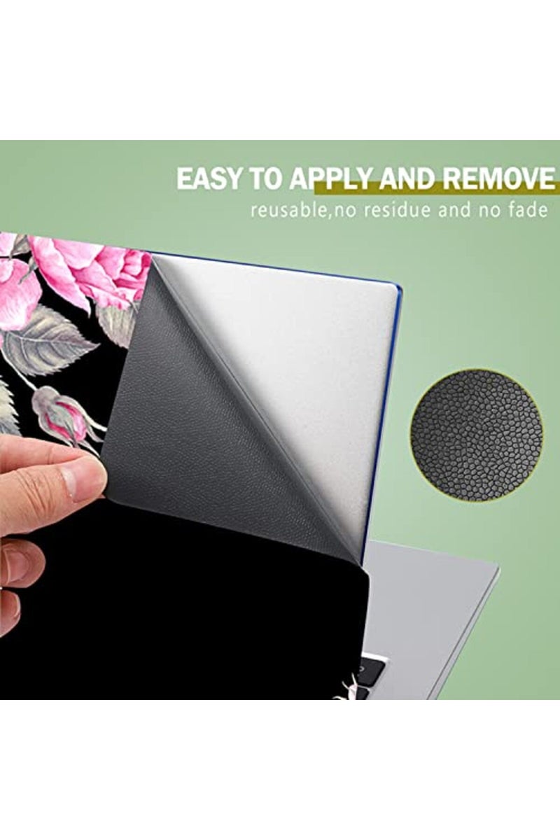icolor Black Flower 11.6 13 13.3 14 15 15.6 Inch Netbook Laptop Skin Sticker Reusable Protector Cover Case for Laptop Notebook - Image 4