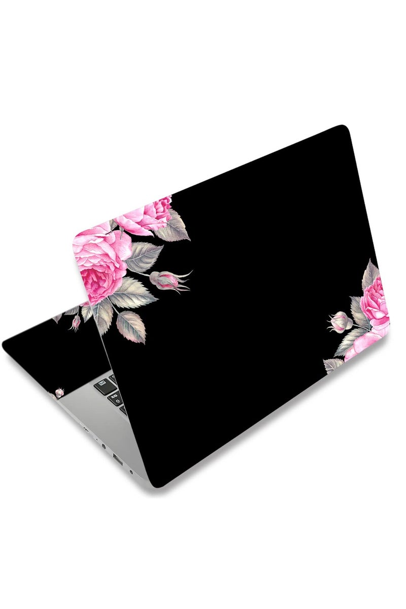 icolor Black Flower 11.6 13 13.3 14 15 15.6 Inch Netbook Laptop Skin Sticker Reusable Protector Cover Case for Laptop Notebook - Image 1