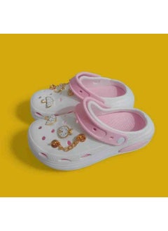 TwinGo Women 642 Pink White Pool Bath Sea Garden Home Spa Daily Home Slippers  - Image 3