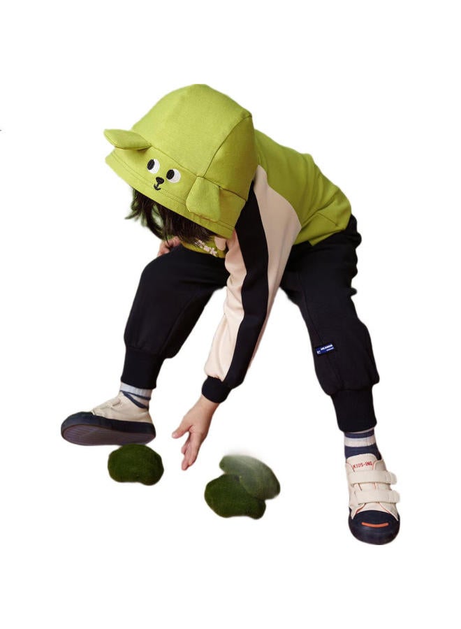 Ask Junior Boys' Sports Suit Spring Sports Hooded Jacket + Pants Set Green 110 - Image 2