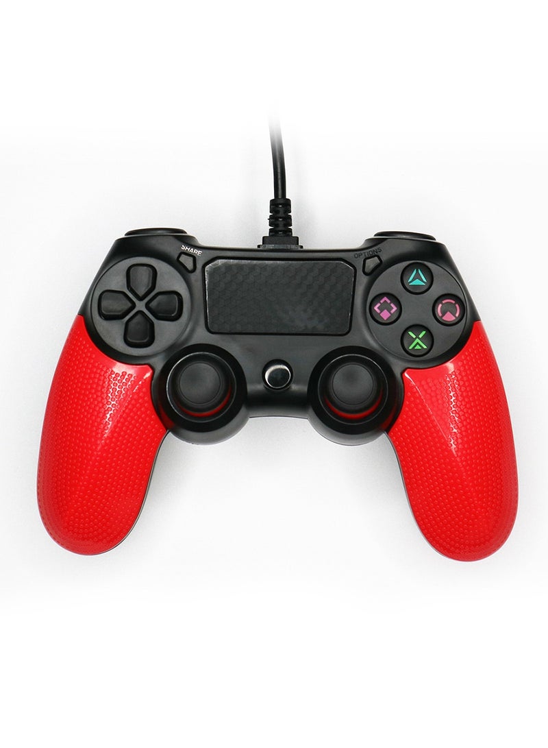 Dual motor vibrating colorful textured wired game controller - Image 1