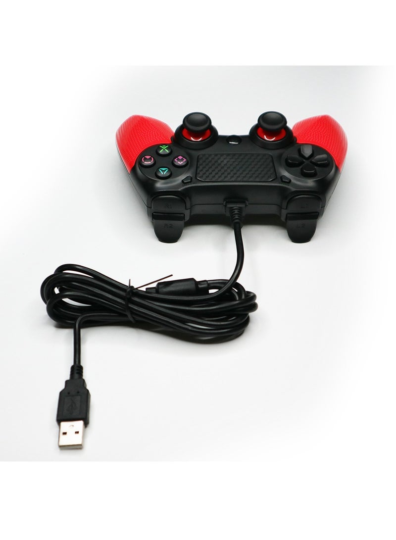 Dual motor vibrating colorful textured wired game controller - Image 3