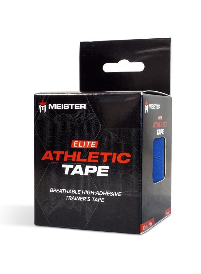 Meister Elite Athletic Tape - Breathable High-Adhesive Trainer's Tape - 2 Roll Pack - Blue - Image 4