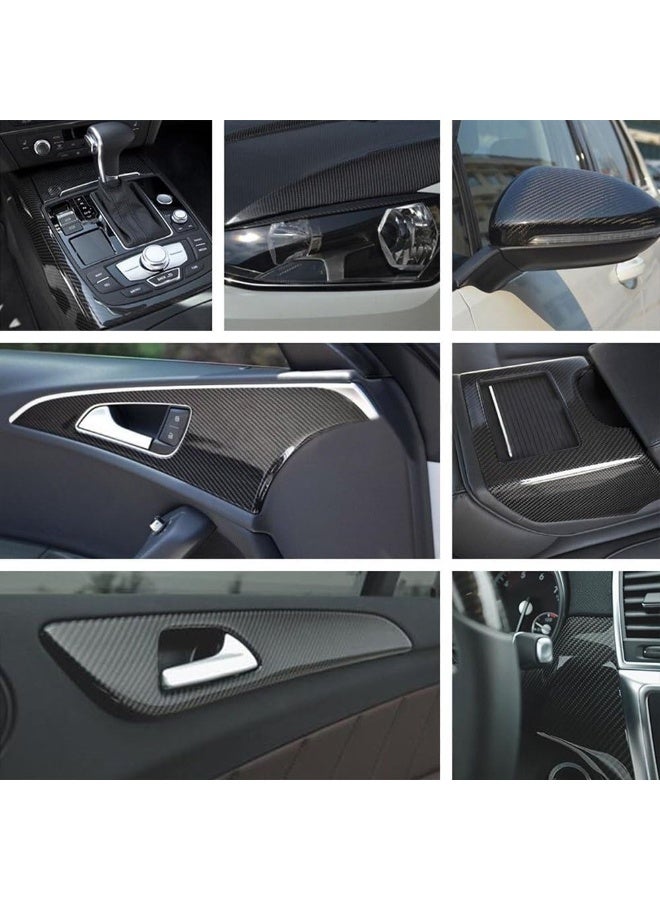 LZLRUN 5D High Gloss Carbon Fiber Vinyl Wrap - Outdoor Rated for Automotive Use - 1.5ft x 5ft Knife + Hand Tool - Image 5