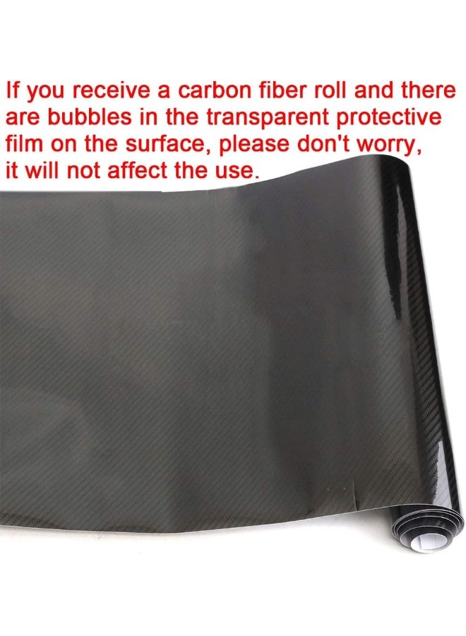 LZLRUN 5D High Gloss Carbon Fiber Vinyl Wrap - Outdoor Rated for Automotive Use - 1.5ft x 5ft Knife + Hand Tool - Image 3