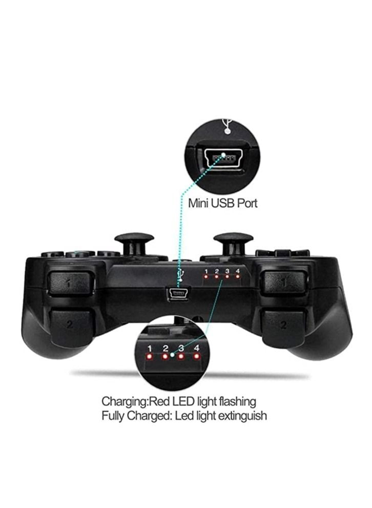 Wireless Controller Compatible with PS 3 Bluetooth Joystick Double Shock Vibration Rechargeable Gamepad For PS3 USB PC Controller  - Image 2