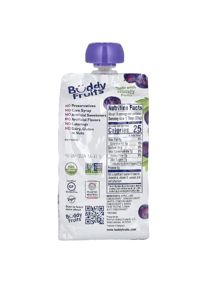 Buddy Fruits Buddy Fruits, Organic Fruit Spread, Concord Grape, 13 oz (370 g)  - Image 2