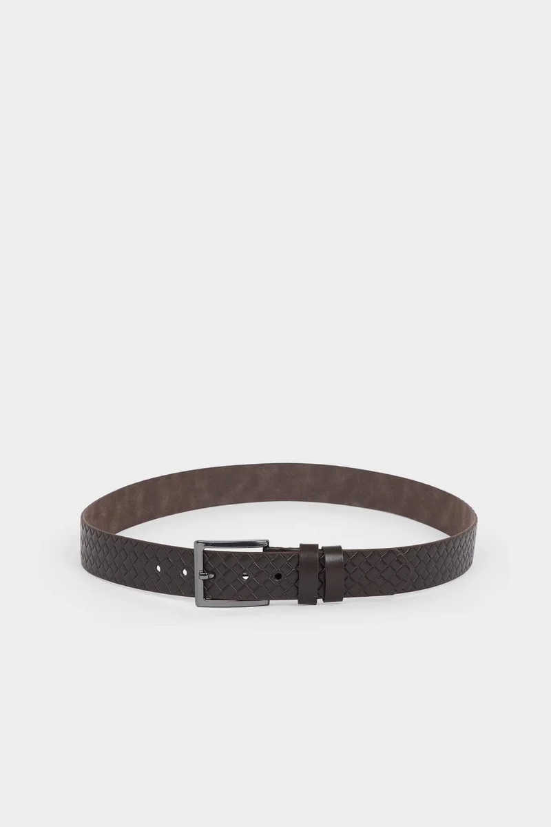 DeFacto Man Rectangle Clasp Faux Leather