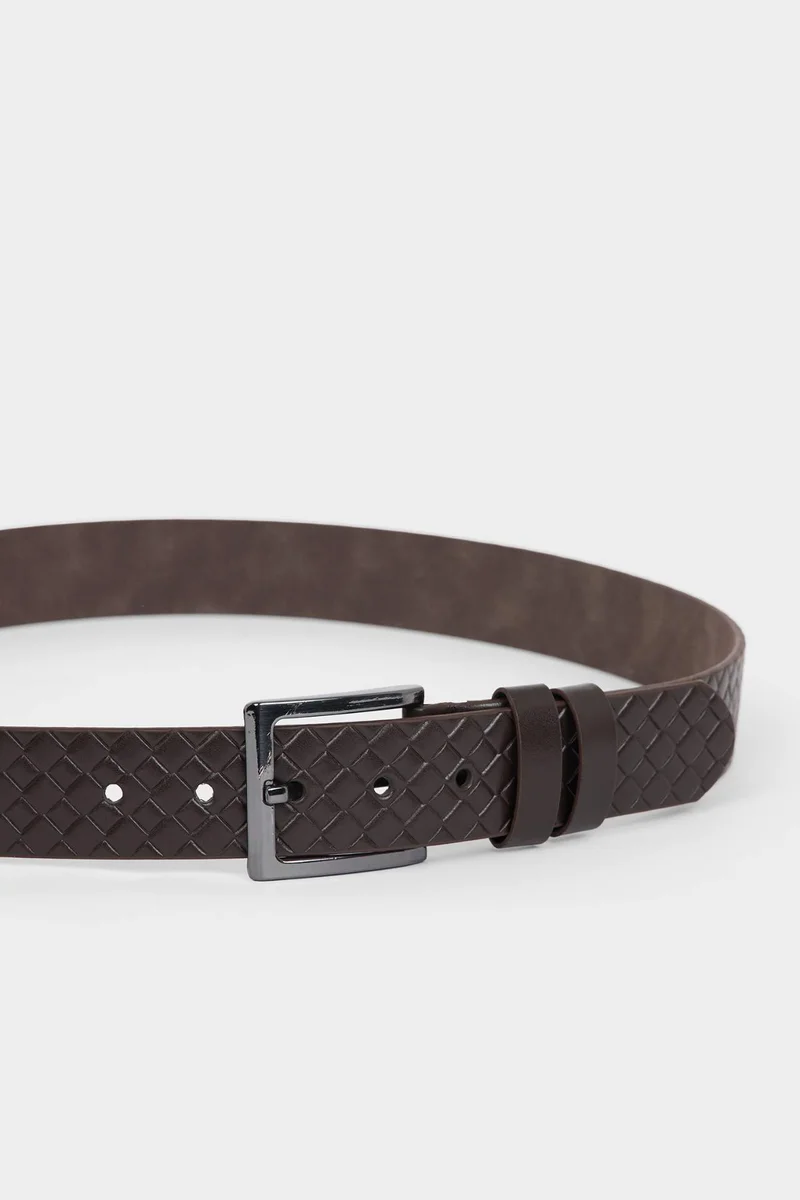 DeFacto Man Rectangle Clasp Faux Leather