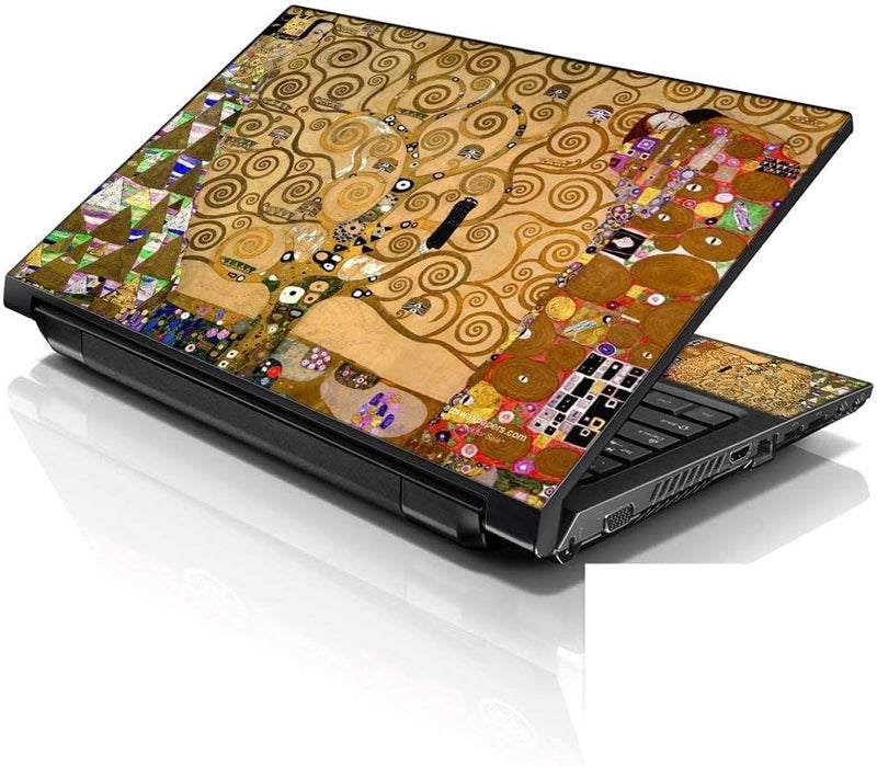 Lss Laptop 17-17.3" Skin with Colorful Klimt Tree of Life Pattern for HP Dell Lenovo Apple Asus Acer Compaq - Fits 16.5" 17" 17.3" 18.4" 19" (2 Wrist Pads Free) - Image 1