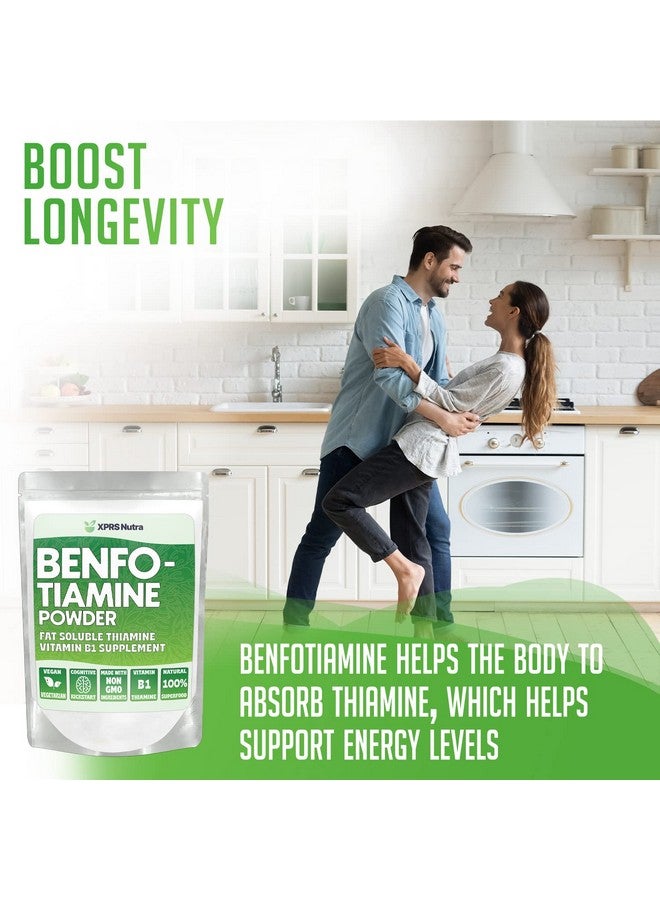 XPRS Nutra مسحوق بنفوتيامين (ثيامين) قابل للذوبان في الدهون مكمل ثيامين لقلب سعيد مضاد أكسدة قوي بنفوتيامين من أجل الإدراك مسحوق بنفوتيامين (0.25 أونصة) - Image 3